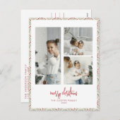 Moderne Weihnachtskarte Feiertagspostkarte (Vorne/Hinten)