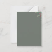 Moderne Weihnachtskarte Foto Mistletoe Mitteilungskarte (Rückseite)