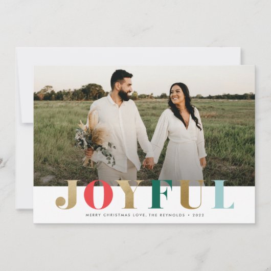 Moderne Weihnachtskarte für das Foto (Vorderseite)