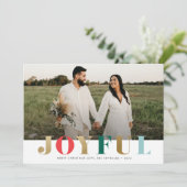 Moderne Weihnachtskarte für das Foto (Stehend Vorderseite)