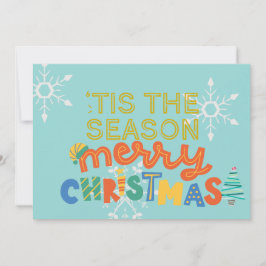 Moderne Weihnachtskarte für den Spaß der Jahreszei Feiertagskarte