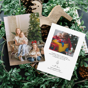 Moderne Weihnachtskarte für die Familie mit Foto Einladung