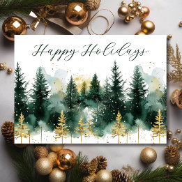 Moderne Weihnachtskarte für Geschäftsleute in Gold Feiertagskarte