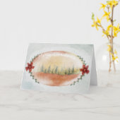 Moderne Weihnachtskarte für Watercolor Karte (Gelbe Blume)