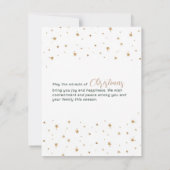 Moderne Weihnachtskarte Gold Aquarellbaum Dankeskarte (Rückseite)