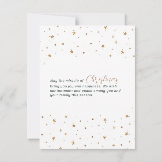 Moderne Weihnachtskarte Gold Aquarellbaum Dankeskarte (Rückseite)