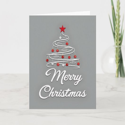 Moderne Weihnachtskarte Karte (Vorderseite)