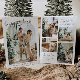 Moderne Weihnachtskarte mit Bogenfoto Einladung