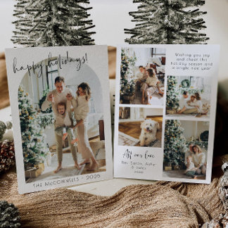 Moderne Weihnachtskarte mit Bogenfoto Einladung
