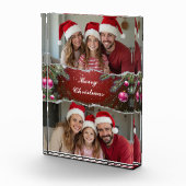 Moderne Weihnachtskarte mit Familienfoto Fotoblock (Rechts)