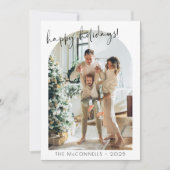 Moderne Weihnachtskarte mit Foto Einladung (Vorderseite)