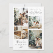 Moderne Weihnachtskarte mit Foto Einladung (Rückseite)