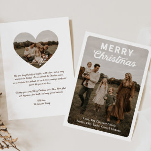 Moderne Weihnachtskarte mit Foto Feiertagskarte