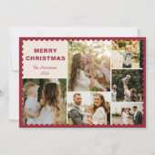 Moderne Weihnachtskarte mit Fotocollage Einladung (Vorderseite)