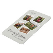 Moderne Weihnachtskarte mit Fotocollage Magnet (Linke Seite)