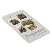 Moderne Weihnachtskarte mit Fotocollage Magnet (Rechte Seite)