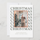 Moderne Weihnachtskarte mit Fotovorlage Feiertagskarte (Vorderseite)