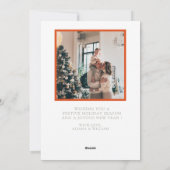 Moderne Weihnachtskarte mit Fotovorlage Feiertagskarte (Rückseite)