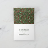Moderne Weihnachtskarte mit geklapptem Holly Leaf Karte (Innenseite)