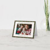 Moderne Weihnachtskarte mit geklapptem Holly Leaf Karte (Vorderseite)