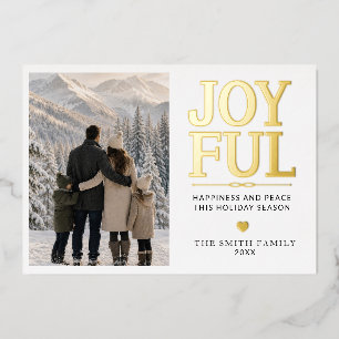 Moderne Weihnachtskarte mit Goldfolie für die fröh Folien Feiertagskarte