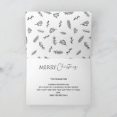 Moderne Weihnachtskarte mit vier Fotos Dankeskarte (Innenseite)