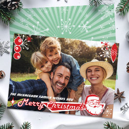 Moderne Weihnachtskarte Mitte des Jahrhunderts Feiertagskarte