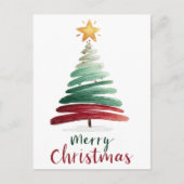 Moderne Weihnachtskarte Postkarte (Vorderseite)