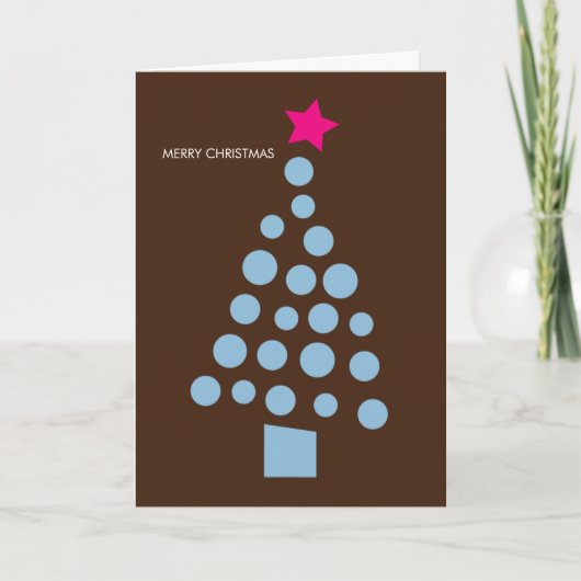Moderne Weihnachtskarte - Weihnachtsbaum Feiertagskarte (Vorderseite)