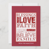 Moderne Weihnachtskarten Feiertagskarte (Vorderseite)