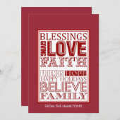 Moderne Weihnachtskarten Feiertagskarte (Vorne/Hinten)