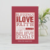 Moderne Weihnachtskarten Feiertagskarte (Stehend Vorderseite)