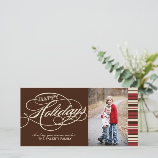 Moderne Weihnachtskarten Feiertagskarte (Stehend Vorderseite)