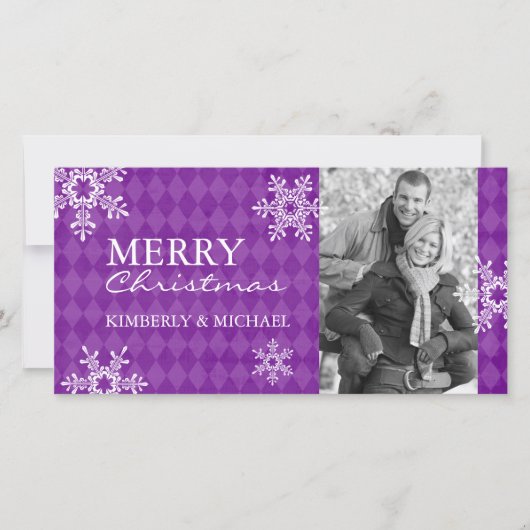 Moderne Weihnachtskarten Feiertagskarte (Vorderseite)