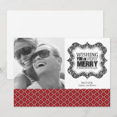 Moderne Weihnachtskarten Feiertagskarte (Vorne/Hinten)