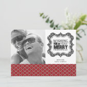 Moderne Weihnachtskarten Feiertagskarte (Stehend Vorderseite)