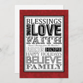 Moderne Weihnachtskarten Feiertagskarte (Vorne/Hinten)