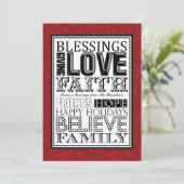 Moderne Weihnachtskarten Feiertagskarte (Stehend Vorderseite)