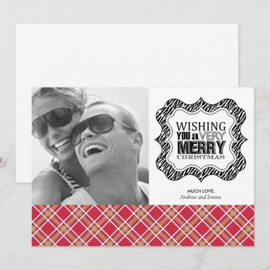 Moderne Weihnachtskarten Feiertagskarte (Vorne/Hinten)