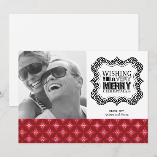 Moderne Weihnachtskarten Feiertagskarte (Vorne/Hinten)