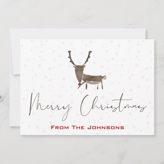 Moderne Weihnachtskarten für Rudolf Ankündigung (Vorderseite)