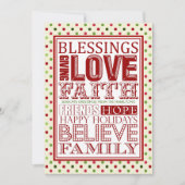 Moderne Weihnachtskarten (rot) Feiertagskarte (Vorderseite)