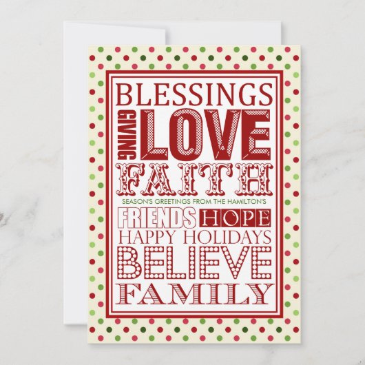 Moderne Weihnachtskarten (rot) Feiertagskarte (Vorderseite)