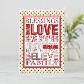 Moderne Weihnachtskarten (rot) Feiertagskarte (Stehend Vorderseite)