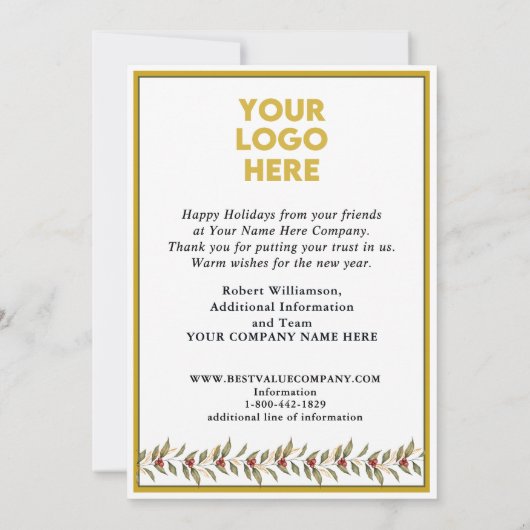 Moderne Weihnachtskarten-Weihnachtskarte Feiertagskarte (Rückseite)