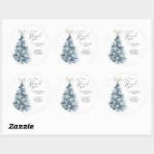 Moderne Weihnachtskieferndusche Runder Aufkleber (Blatt)