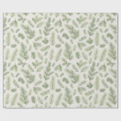 Moderne Weihnachtskiefernseher-Blätter Geschenkpapier (Flach)