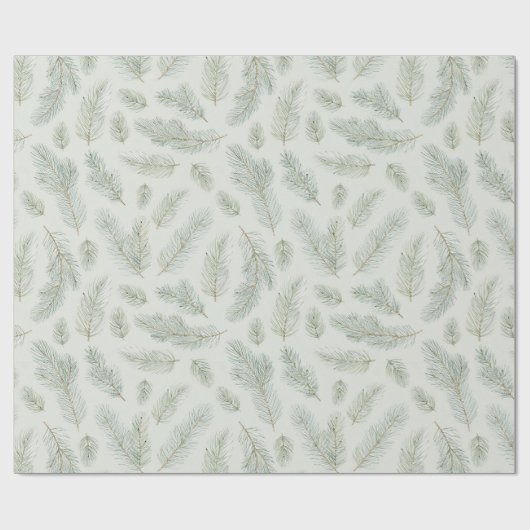 Moderne Weihnachtskiefernseher-Blätter Geschenkpapier (Flach)