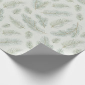 Moderne Weihnachtskiefernseher-Blätter Geschenkpapier (Ecke)