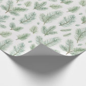 Moderne Weihnachtskiefernseher-Blätter Geschenkpapier (Ecke)